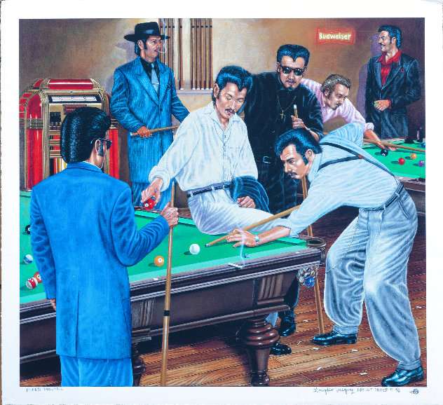 Mike's Pool Hall Limited Edition Print by Emigdio Vasquez