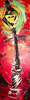 Lamp Post 2000 34x14 Original Painting - Vena Grebenshikov Lamp Post 2000 34x14 Original Painting - Vena Grebenshikov