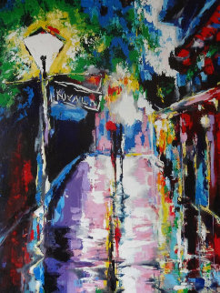 Pirates Alley - After Rain 2008 58x39 Original Painting - Vena Grebenshikov Pirates Alley - After Rain 2008 58x39 Original Painting - Vena Grebenshikov