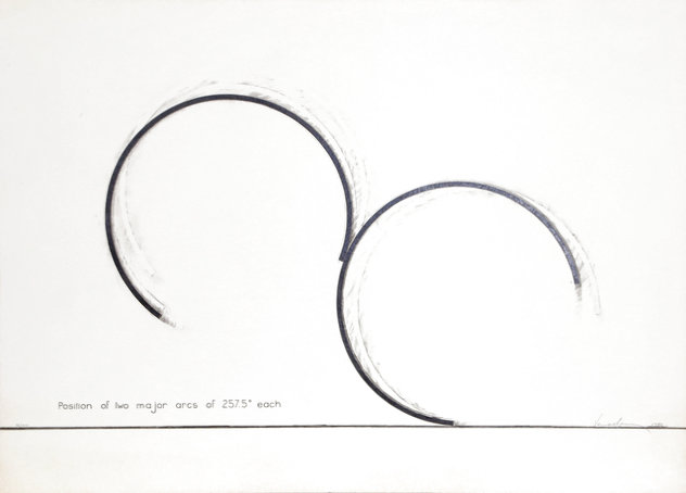 Position of Two Major Arcs of 257.5 Each 1980 Limited Edition Print by Bernar Venet