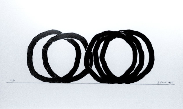 Five Indeterminate Lines 1995 Limited Edition Print by Bernar Venet