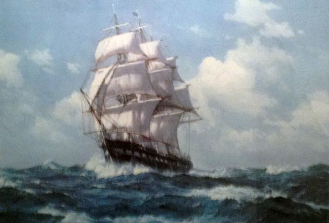 U.S.S.  Constitution - Old Ironsides With Remarque 1987 Limited Edition Print - Charles Vickery