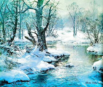 Hush of Winter AP 1992 Limited Edition Print - Charles Vickery Hush of Winter AP 1992 Limited Edition Print - Charles Vickery