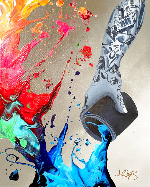 Colors of Night 2020 Acrylic on Canvas 36x24 by Kevin \"Kre8\" Vigil