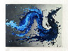 Blue Dragon 2017 36x48 - Huge Original Painting by Kevin 