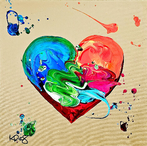 Heart of Gold 2022 25x25 Original Painting - Kevin 