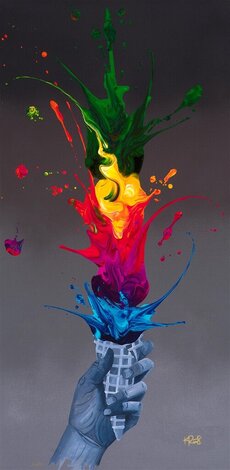 Timeless Joy 2021- Framed  Embellished Giclee on Canvas Limited Edition Print - Kevin 