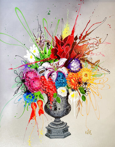 Bouquet of Kre8tion 2022 - Framed Embellished Giclee on Canvas Limited Edition Print - Kevin 