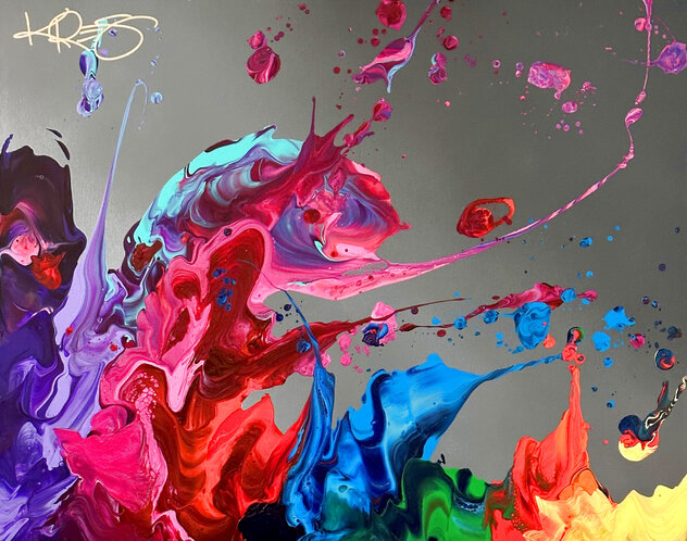 Forged by Passion (Rainbow) 2022 Mixed Media on Canvas by Kevin