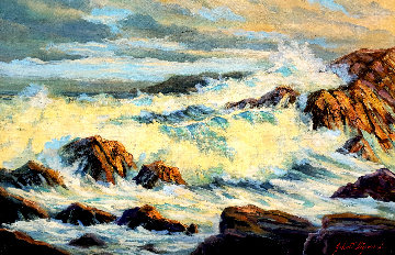Big Sur 1967 29x41 Original Painting - John Vignari Big Sur 1967 29x41 Original Painting - John Vignari
