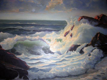 Translucent Wave 36x30 Original Painting - John Vignari Translucent Wave 36x30 Original Painting - John Vignari