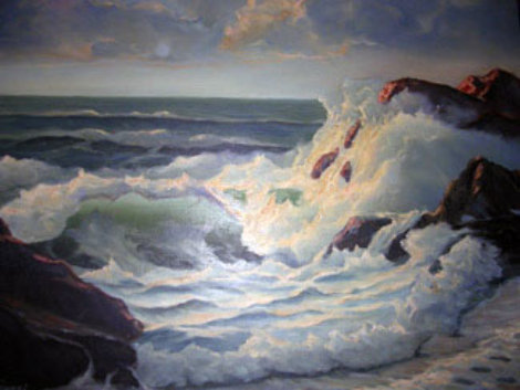 Translucent Wave 36x30 Original Painting - John Vignari
