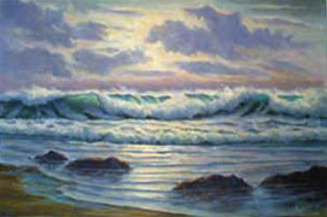 Light on the Seas 24x36 Florida Original Painting - John Vignari Light on the Seas 24x36 Florida Original Painting - John Vignari