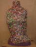 Maria Quatro Sculptural Mosaic with Glass Beads 25 in Sculpture by Kay Villalobos - 0