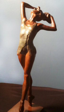 Denise Ballerina Bronze Sculpture 20 in Sculpture - Victor Villarreal