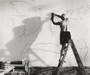 Picasso Working on the Fresco For the Film By Luciano Emmer, CA III 1953 HS Photography - Andre Villers Picasso Working on the Fresco For the Film By Luciano Emmer, CA III 1953 HS Photography - Andre Villers