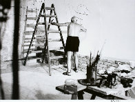 Picasso Working on the Fresco For the Film By Luciano Emmer II, 1953 HS Photography by Andre Villers - 1