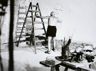 Picasso Working on the Fresco For the Film By Luciano Emmer II, 1953 HS Photography by Andre Villers - 0