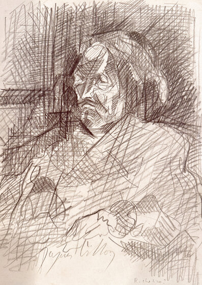 Marcel Duchamp (Jacques Brother) Pencil Drawing 14x10 by Jacques Villon ...