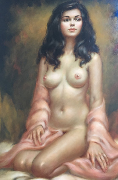 Untitled Nude 44x33 Original Painting by Larry Garrison Vincent