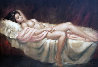 Untitled Nude Female Figure 1979 29x41 Original Painting by Larry Garrison Vincent - 0