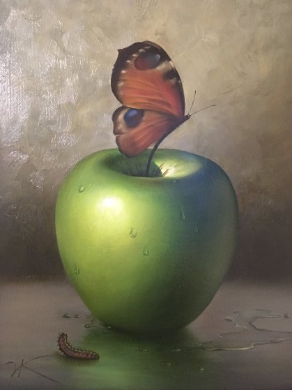 salvador dali apple butterfly painting