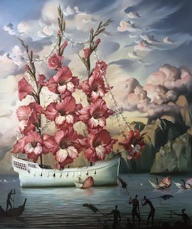 Arrival of the Flower Ship 2001 Limited Edition Print - Vladimir Kush Arrival of the Flower Ship 2001 Limited Edition Print - Vladimir Kush