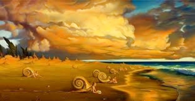 Sunset on the Beach 2000 Limited Edition Print by Vladimir Kush