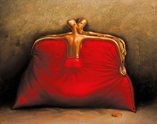 Red Purse - Signed Twice Limited Edition Print by Vladimir Kush