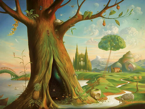 Tree of Life 2015 - Huge Mural Size 64x84 Limited Edition Print - Vladimir Kush