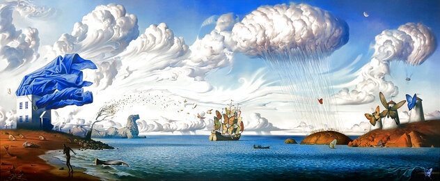 Metaphorical Journey - Huge Mural Size 93x37 Limited Edition Print by Vladimir Kush