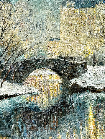 Christmas in New York Central Park 2017 50x40 - Huge - NYC Original Painting - Vladimir Mukhin