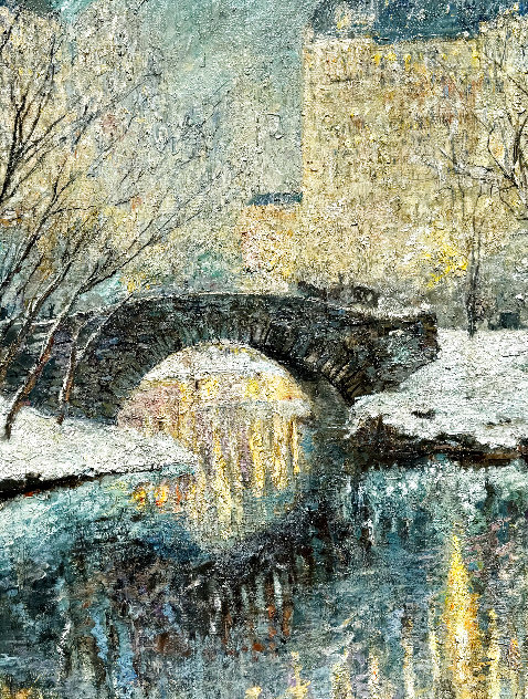 Christmas in New York Central Park 2017 50x40 - Huge - NYC Original Painting by Vladimir Mukhin