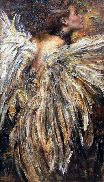 Angel 2016 56x32 Original Painting by Vladimir Mukhin