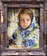 Capricious Girl 2017 25x22 Original Painting by Vladimir Mukhin - 1