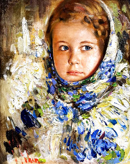 Capricious Girl 2017 25x22 Original Painting - Vladimir Mukhin