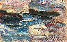 Cannes: Boats 2016 34x70-  Huge Mural Size Painting - France Original Painting by Vladimir Mukhin - 4