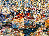 Cannes: Boats 2016 34x70-  Huge Mural Size Painting - France Original Painting by Vladimir Mukhin - 5
