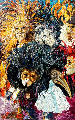 Masquerade 2019 55x35 - Huge Original Painting - Vladimir Mukhin