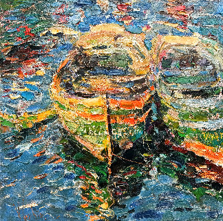 Boats in Morocco 2017 48x60 Super Huge Original Painting - Vladimir Mukhin Boats in Morocco 2017 48x60 Super Huge Original Painting - Vladimir Mukhin