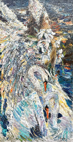 Swan Princess 2016 71x36 - Huge Mural Size Original Painting - Vladimir Mukhin