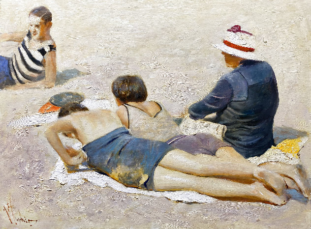 At the Beach 2021 16x20 Original Painting by Vladimir Mukhin