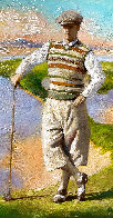 Old Boy 2021 17x14 Pebble Beach Original Painting by Vladimir Mukhin - 2