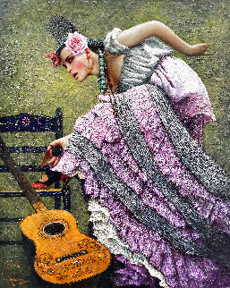 Flamenco 2013 60x48 Huge Original Painting - Vladimir Mukhin