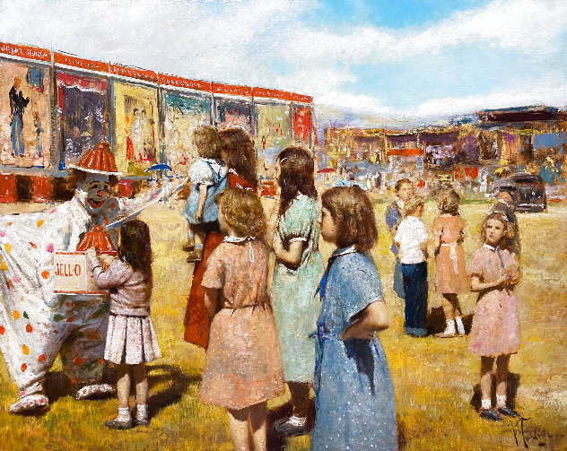 Holidays 2022 26x30 - Circus Original Painting by Vladimir Mukhin