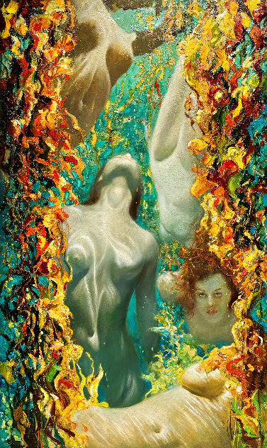 Sirens Serenade 2020 60x36 - Huge Mural Size Oil Painting Original Painting by Vladimir Mukhin