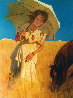 Girl on a Prairie 2006 56x46 Original Painting by Vladimir Mukhin - 0