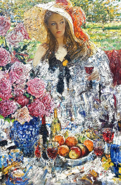 In the Garden 2015 60x40 Huge Original Painting by Vladimir Mukhin