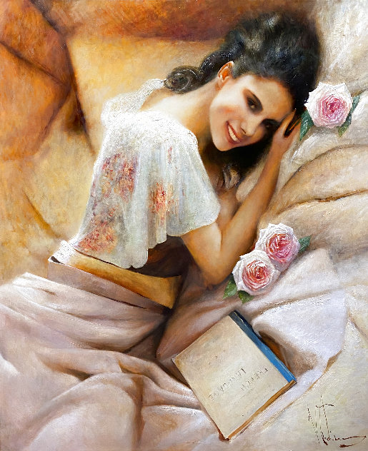 Solitude's Rose 2015 40x34 - Huge Original Painting by Vladimir Mukhin