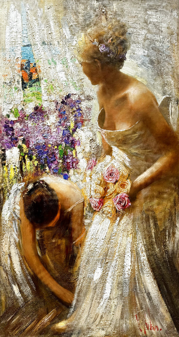 Wedding Day 2015 60x32 Huge Original Painting by Vladimir Mukhin